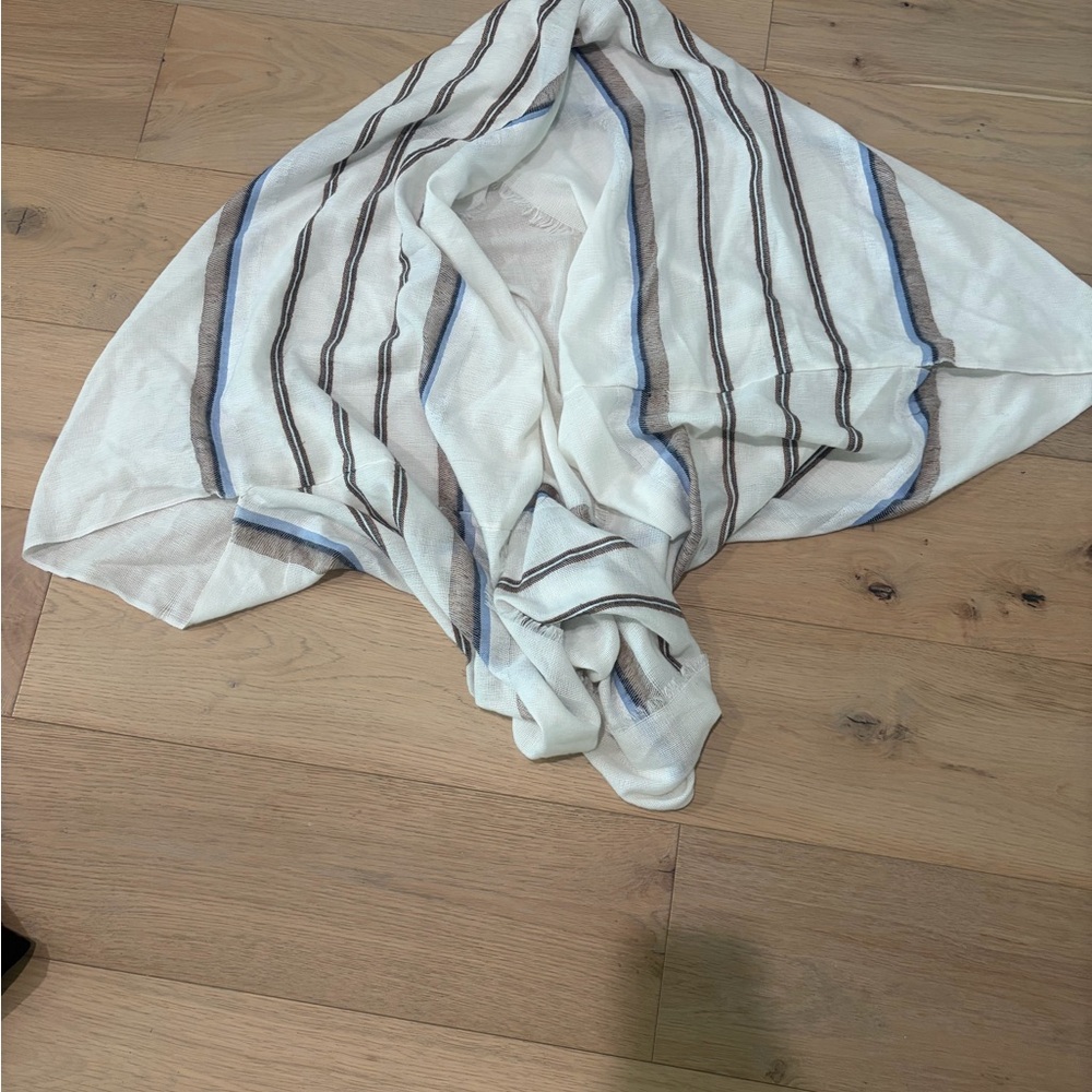 Striped White and Blue Kimono